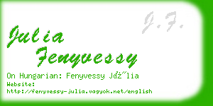 julia fenyvessy business card